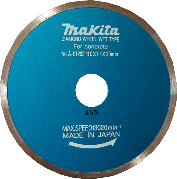Алмазний диск 110 мм Makita для мокрого різання (A-01292)