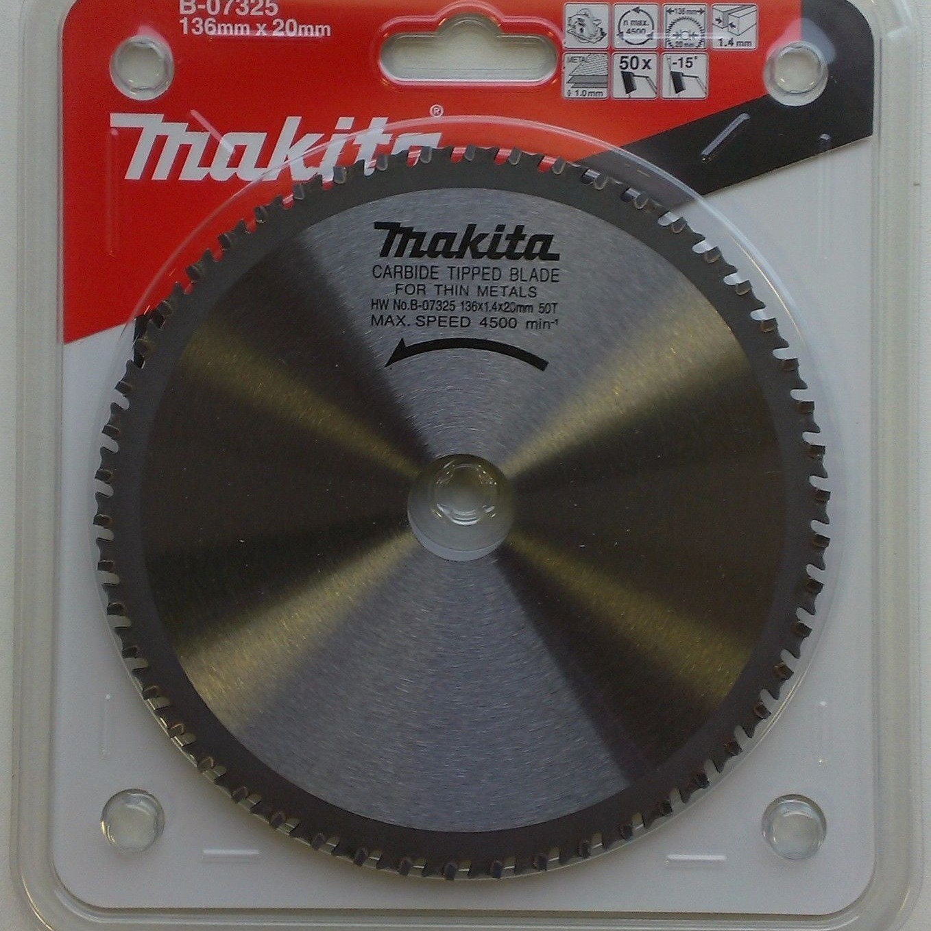Пильний диск по сталі Makita SPECIALIZED 136х20 мм 50 зубьев (B-07325)