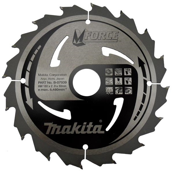 Пильный диск Makita MForce 180 мм 16 зубьев (B-07939)