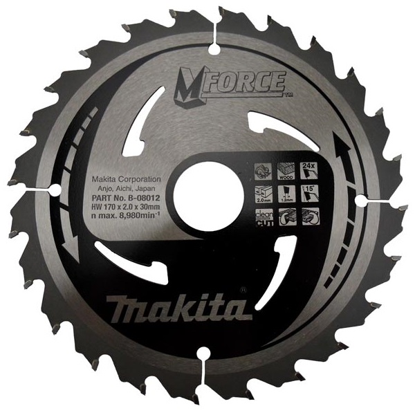 Пильный диск Makita MForce 170 мм 24 зуба (B-08012)