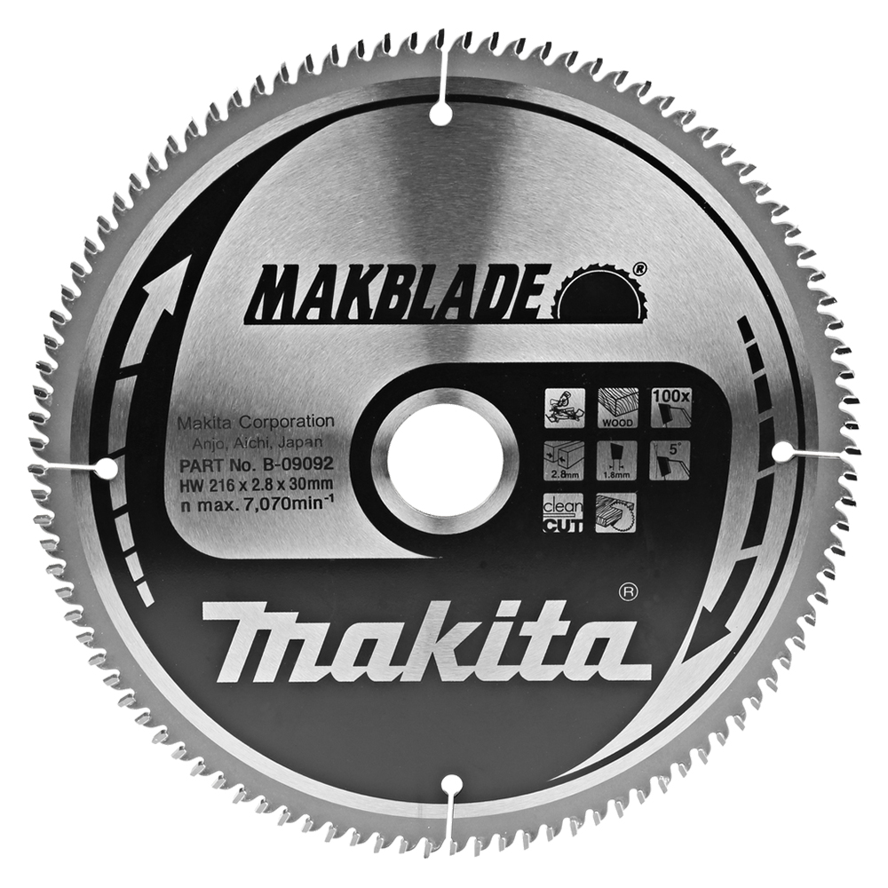 Диск пильний по деревині MAKBlade 216x30 100T Makita (B-09092)