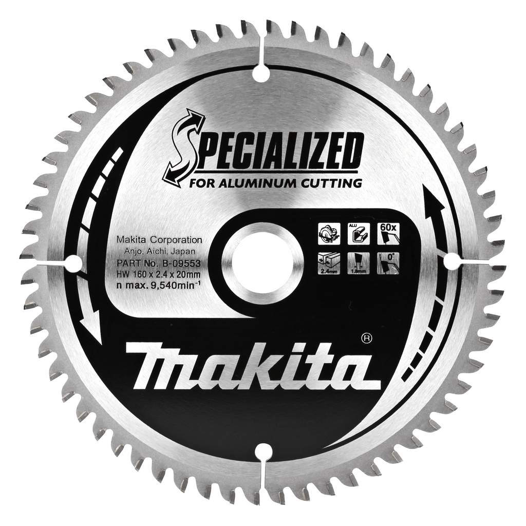 Пильний диск Makita для алюмінію 160 мм 60 зубів (B-09553)