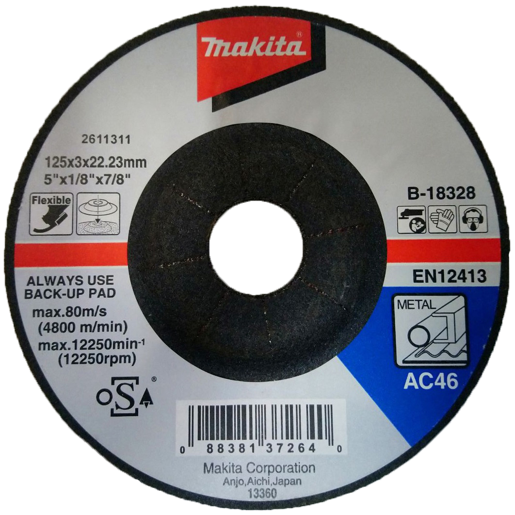 Гнучкий шліфувальний диск по металу 125 мм Makita (B-18328)