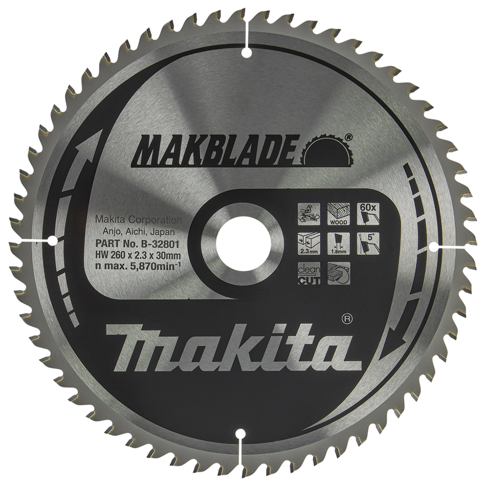 Диск пильний по деревині MAKBlade 260x30 60T Makita (B-32801)