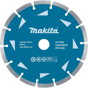 Алмазний диск по бетону сегмент 180х22.23 мм Makita (D-41604)