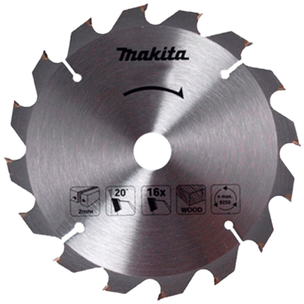 Пильный диск Makita ТСТ по дереву 185x30мм x 16 зубьев (D-52582)
