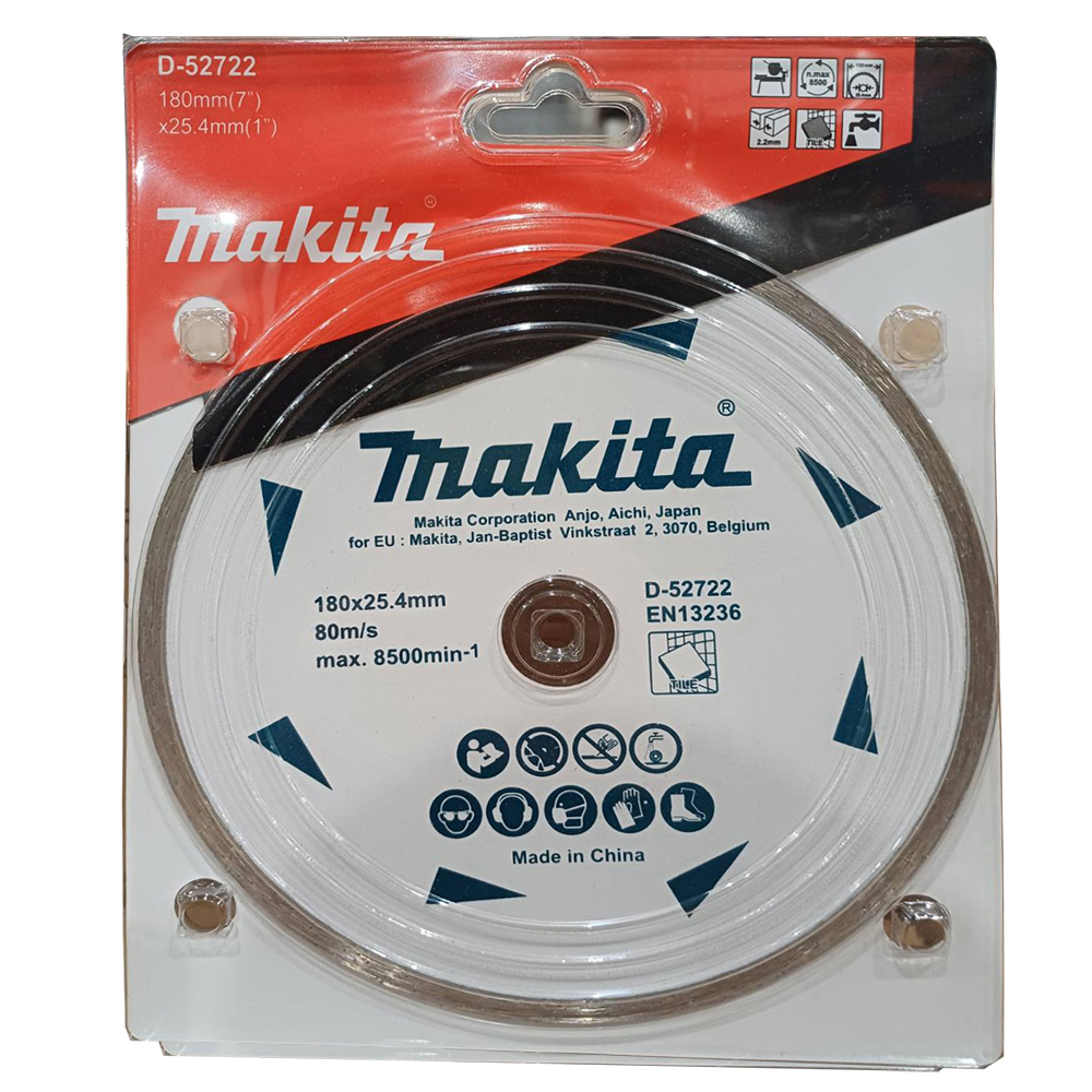 Алмазний диск по керамічній плитці суцільний 180x25.4 мокр. Makita (D-52722)
