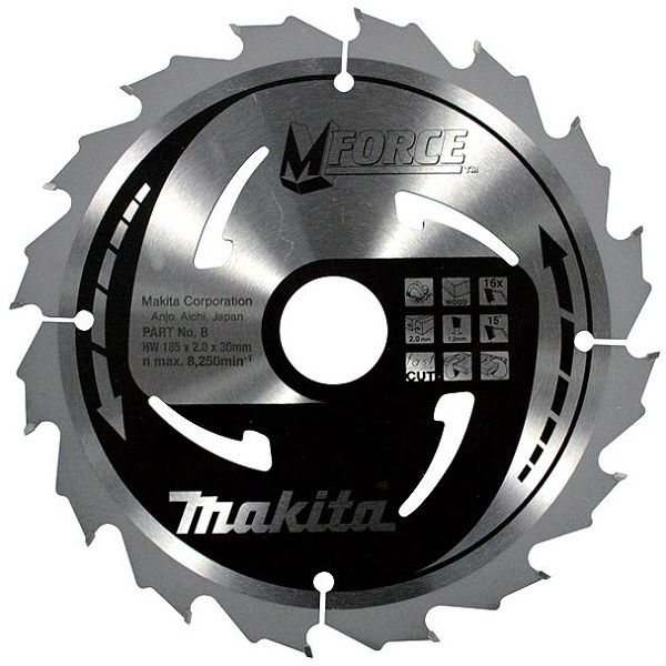 Пильный диск Makita MForce 165 мм 16 зубьев (B-07901)