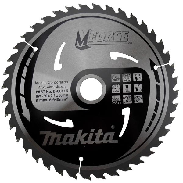 Пильный диск Makita MForce 230 мм 40 зуба (B-08115)