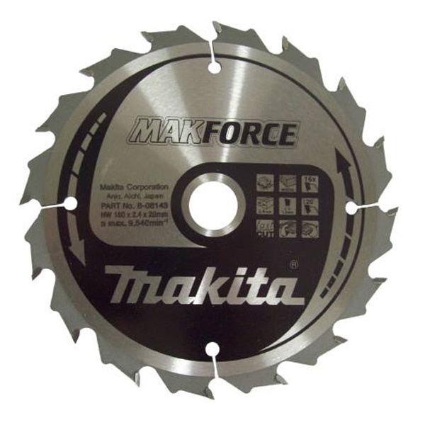 Пильный диск Makita MAKForce 160 мм 16 зубьев (B-08143)