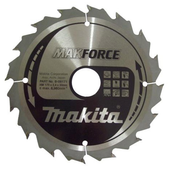 Пильный диск Makita MAKForce 170 мм 16 зубьев (B-08171)