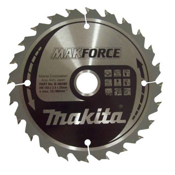 Пильный диск Makita MAKForce 150 мм 24 зуба (B-08280)