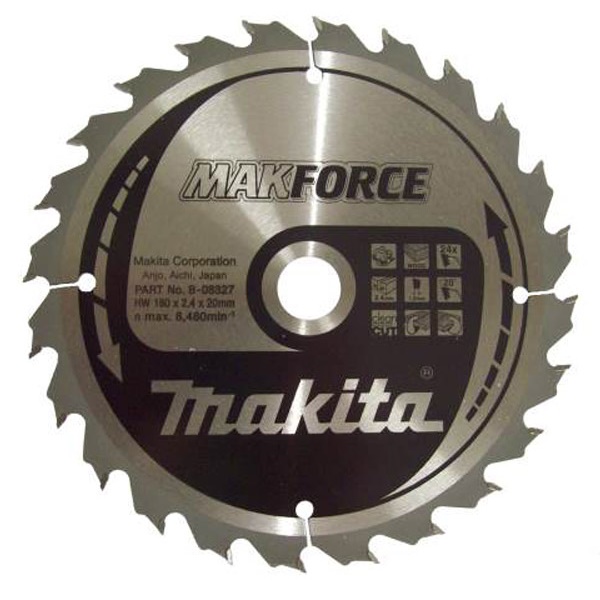 Пильный диск Makita MAKForce 180 мм 24 зуба (B-08327)