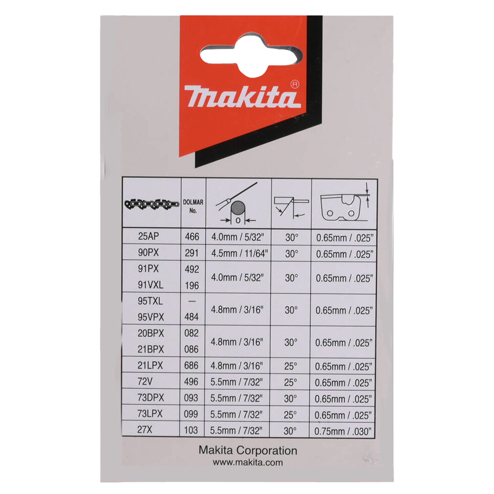 Ланцюг для пили Makita UC4020A, UC4041A, DUC406, DUC407, UC016G (191H03-4) Ланцюг для пили Makita UC4020A, UC4041A, DUC406, DUC407, UC016G (191H03-4)