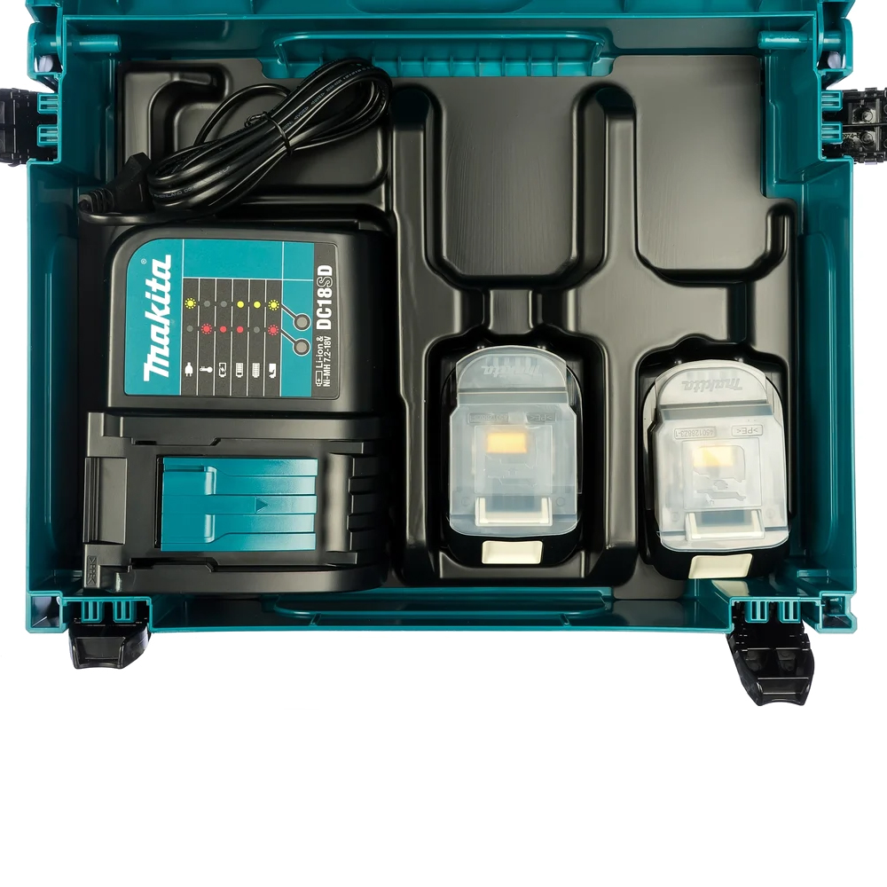 Набір акумуляторів LXT Makita BL1815Nx2, DC18SD, Makpac1 (197136-5) Набір акумуляторів LXT Makita BL1815Nx2, DC18SD, Makpac1 (197136-5)
