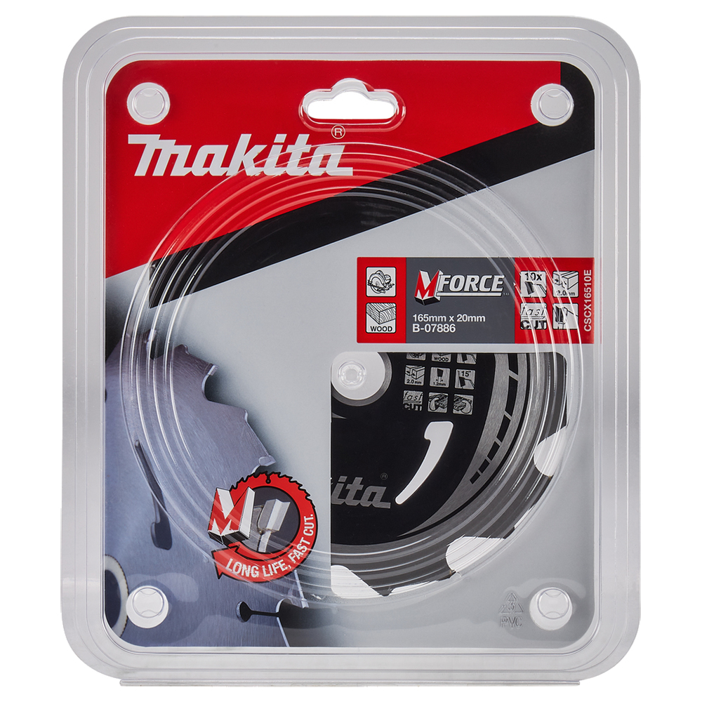 Пиляльний диск Makita MForce: дерево 165 мм 10 зубів (B-07886) Пиляльний диск Makita MForce: дерево 165 мм 10 зубів (B-07886)