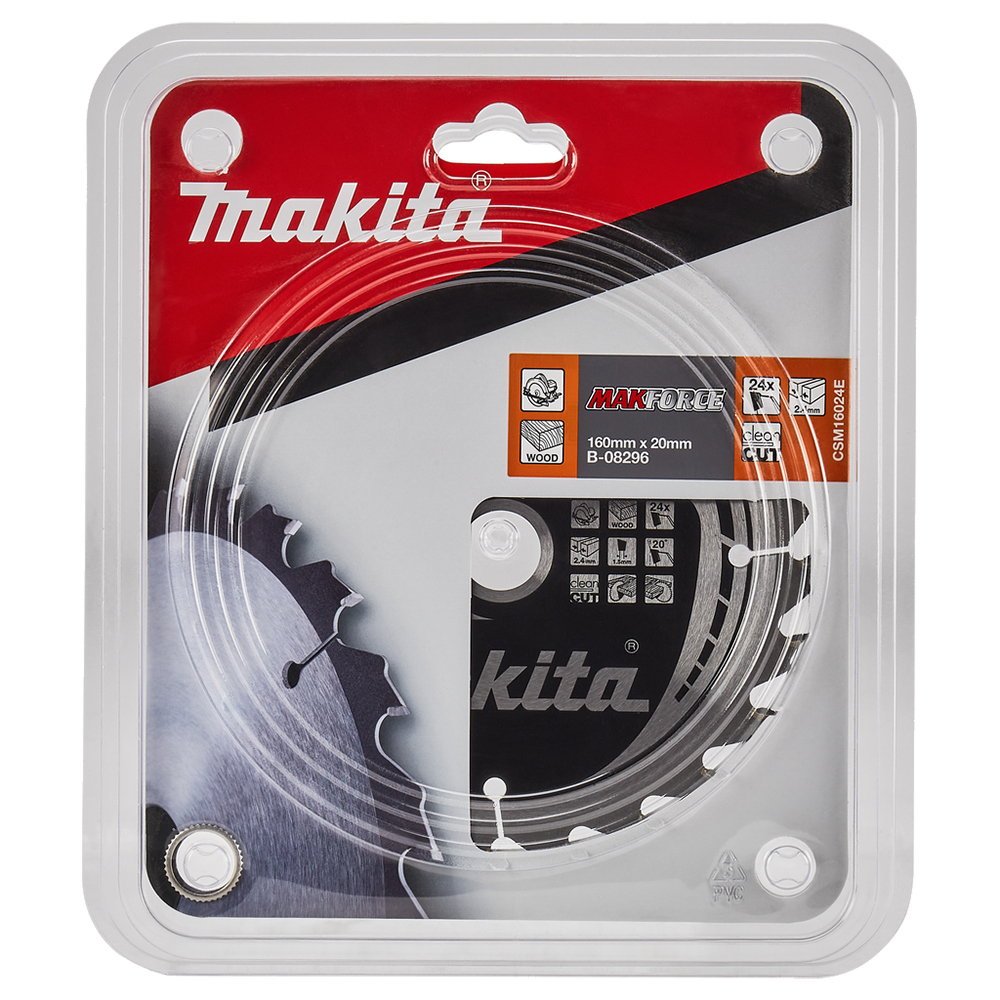 Пиляльний диск Makita MAKForce: дерево 160 мм 24 зуба (B-08296) Пиляльний диск Makita MAKForce: дерево 160 мм 24 зуба (B-08296)