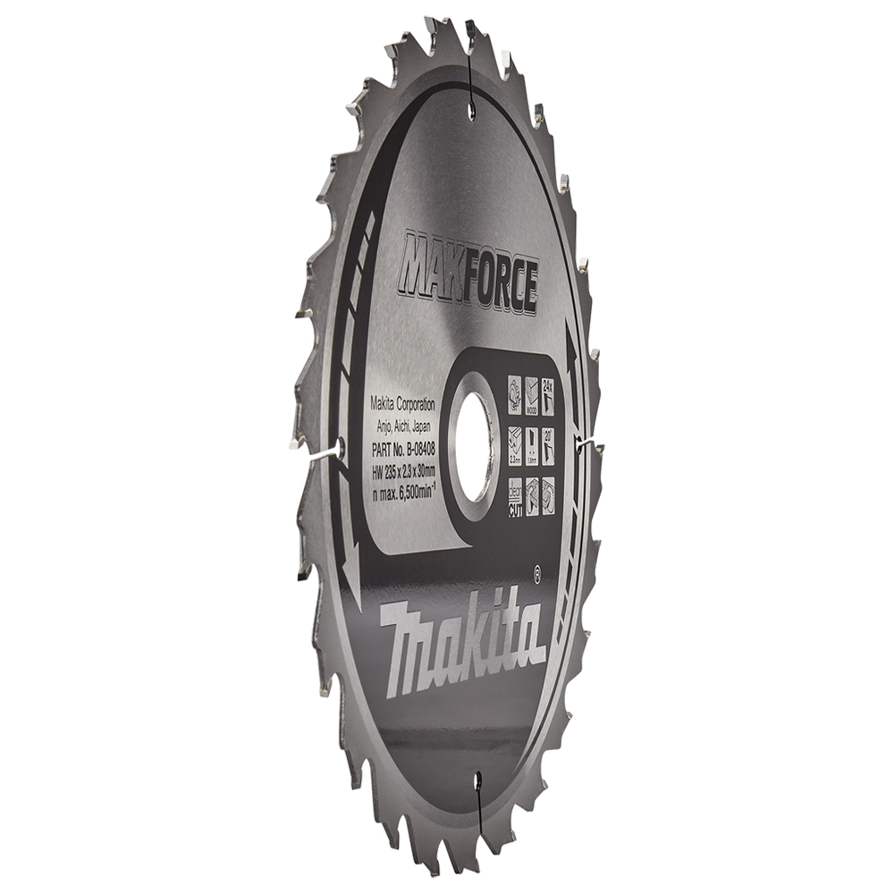 Пиляльний диск Makita MAKForce: дерево 235 мм 24 зуба (B-08408) Пиляльний диск Makita MAKForce: дерево 235 мм 24 зуба (B-08408)