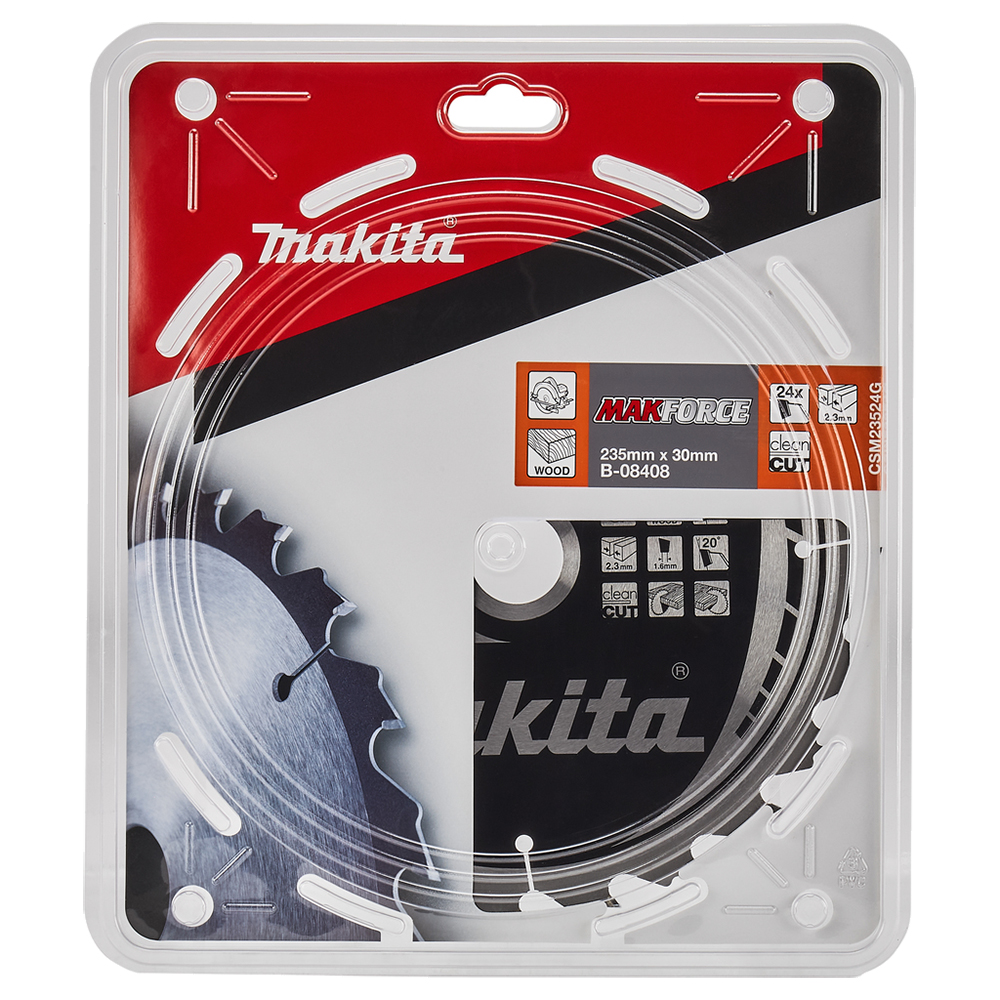 Пиляльний диск Makita MAKForce: дерево 235 мм 24 зуба (B-08408) Пиляльний диск Makita MAKForce: дерево 235 мм 24 зуба (B-08408)