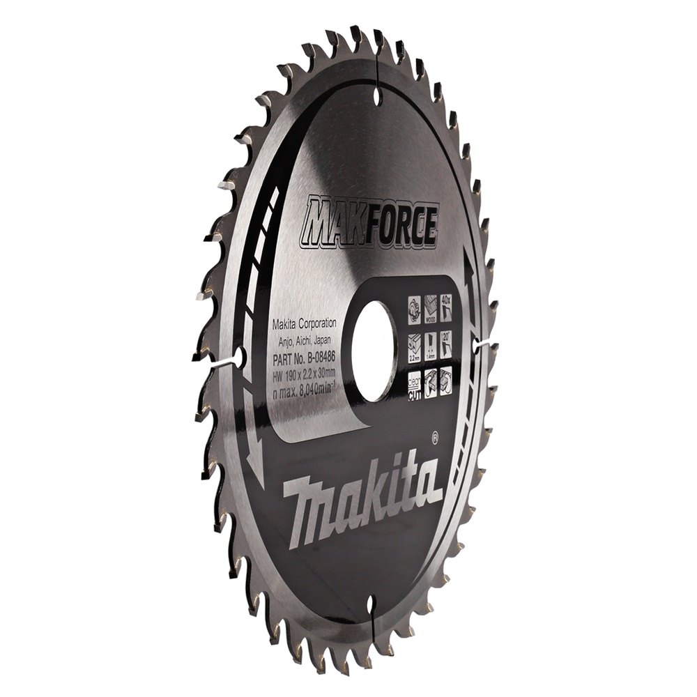 Пиляльний диск MAKForce: дерево 190x30 мм 40 зубів Makita (B-08486) Пиляльний диск MAKForce: дерево 190x30 мм 40 зубів Makita (B-08486)
