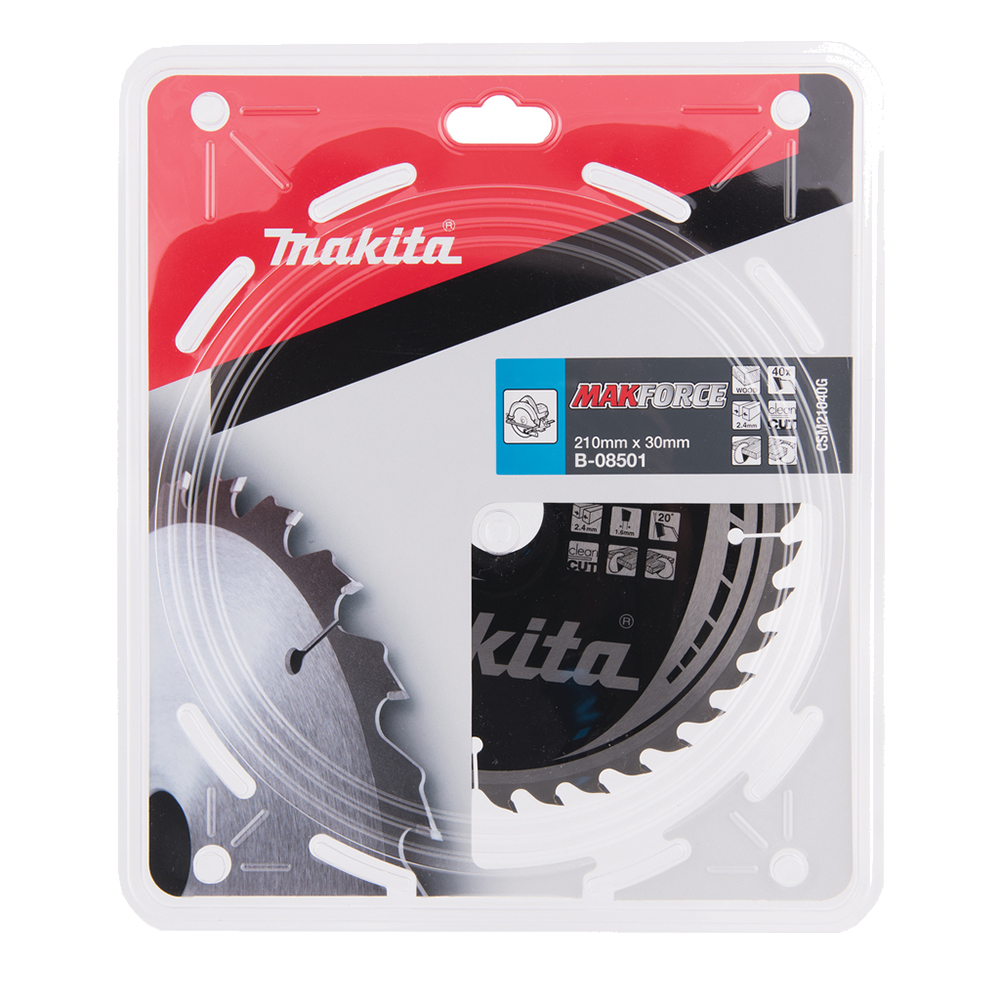 Пиляльний диск Makita MAKForce: дерево 210 мм 40T (B-08501) Пиляльний диск Makita MAKForce: дерево 210 мм 40T (B-08501)