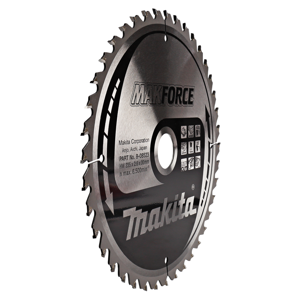 Пиляльний диск Makita MAKForce: дерево 235 мм 40 зубів (B-08523) Пиляльний диск Makita MAKForce: дерево 235 мм 40 зубів (B-08523)