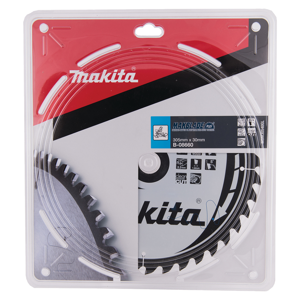 Пиляльний диск Makita MAKBlade Plus: дерево 305 мм 40 зубів (B-08660)