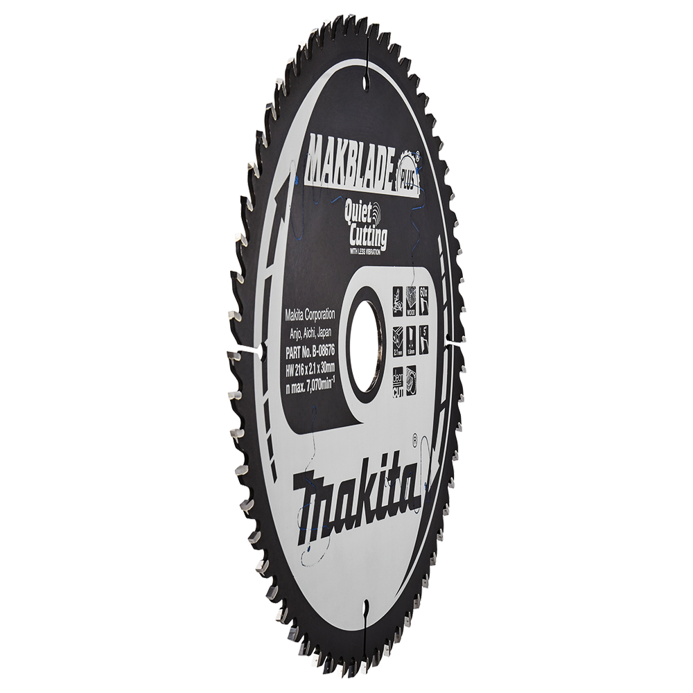 Пиляльний диск Makita MAKBlade Plus: дерево 216 мм 60 зубів (B-08676) Пиляльний диск Makita MAKBlade Plus: дерево 216 мм 60 зубів (B-08676)