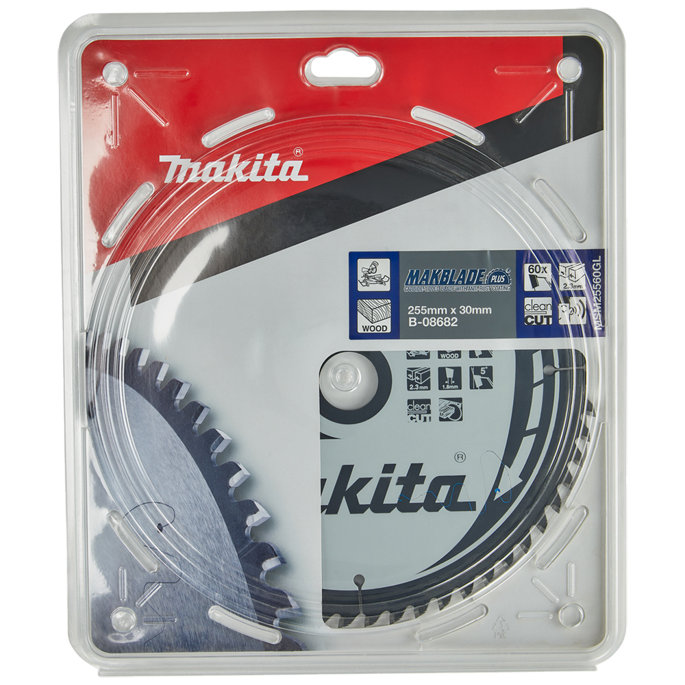 Пиляльний диск Makita MAKBlade Plus: дерево 255 мм 60 зубів (B-08682) Пиляльний диск Makita MAKBlade Plus: дерево 255 мм 60 зубів (B-08682)