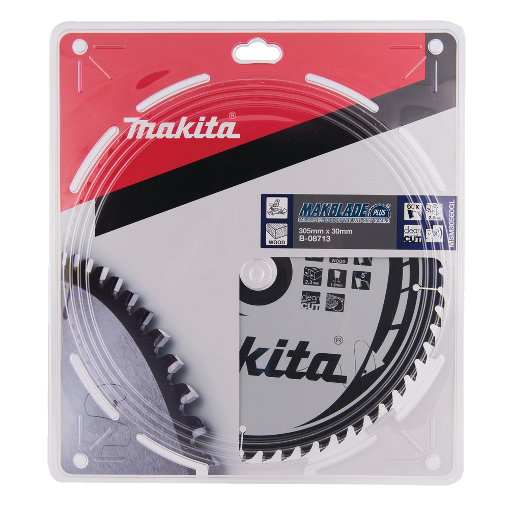 Пиляльний диск Makita MAKBlade Plus: дерево 305 мм 60 зубів (B-08713) Пиляльний диск Makita MAKBlade Plus: дерево 305 мм 60 зубів (B-08713)