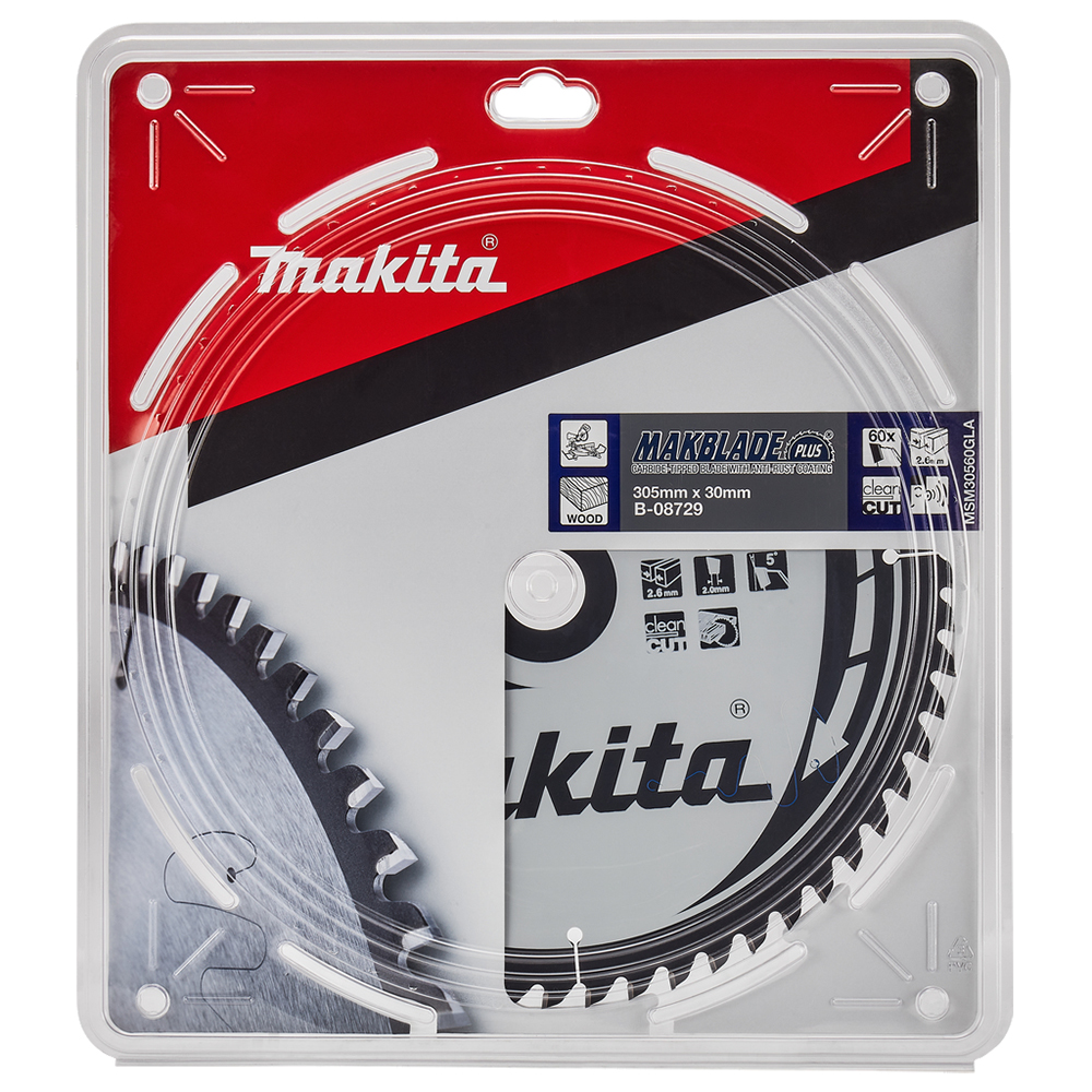 Пиляльний диск Makita MAKBlade Plus: дерево 305 мм 60 зубів (B-08729) Пиляльний диск Makita MAKBlade Plus: дерево 305 мм 60 зубів (B-08729)