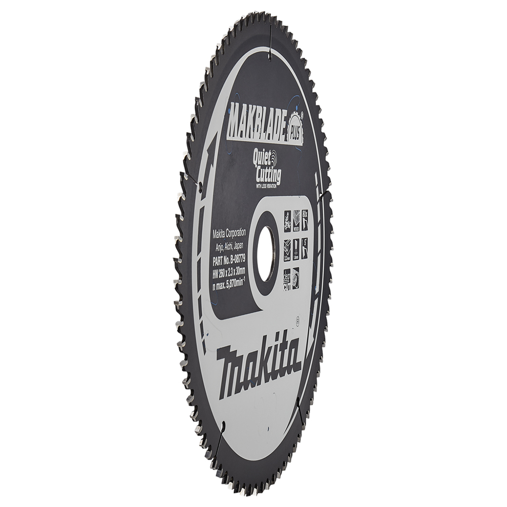 Пиляльний диск Makita MAKBlade Plus: дерево 260 мм 80 зубів (B-08779) Пиляльний диск Makita MAKBlade Plus: дерево 260 мм 80 зубів (B-08779)