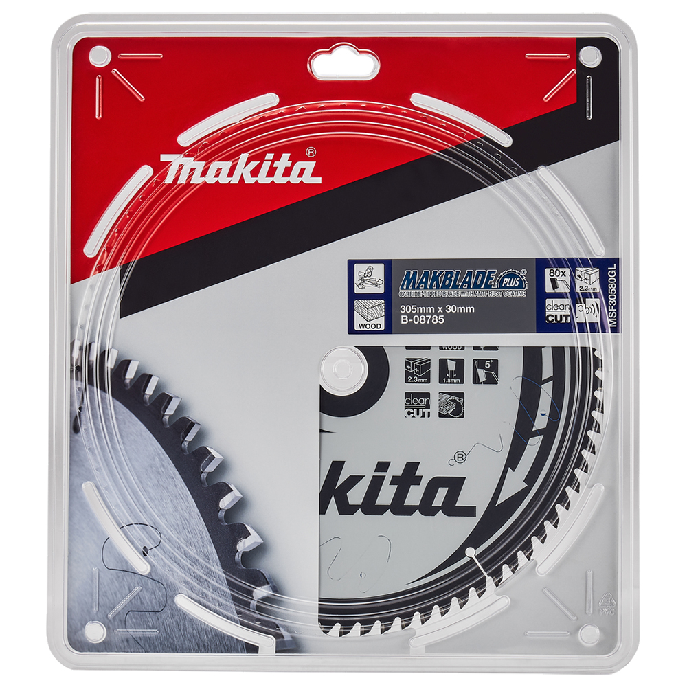 Пиляльний диск Makita MAKBlade Plus: дерево 305 мм 80 зубів (B-08785) Пиляльний диск Makita MAKBlade Plus: дерево 305 мм 80 зубів (B-08785)