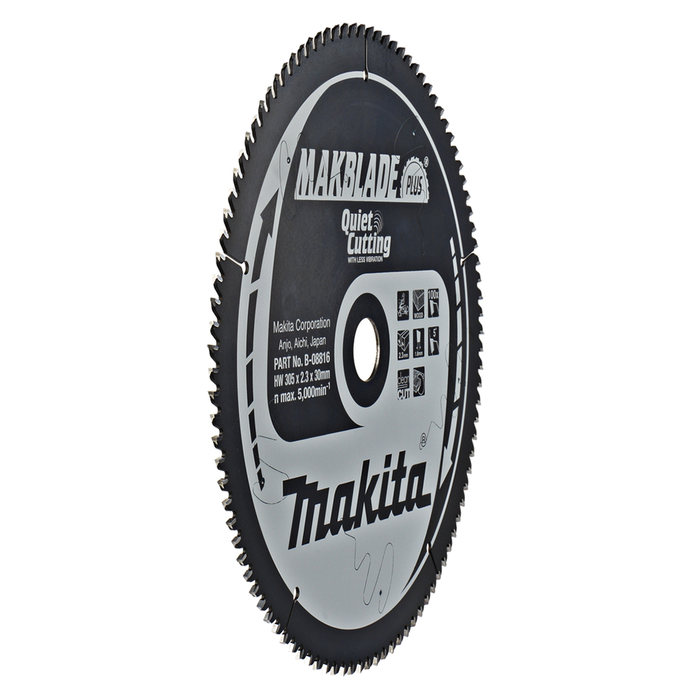 Пиляльний диск Makita MAKBlade Plus: дерево 305 мм 100 зубів (B-08816) Пиляльний диск Makita MAKBlade Plus: дерево 305 мм 100 зубів (B-08816)