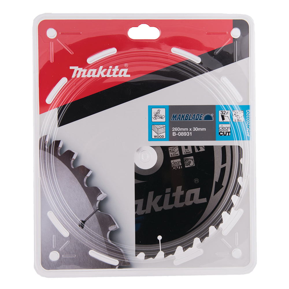 Пиляльний диск Makita MAKBlade: дерево 260 мм 32 зуба (B-08931) Пиляльний диск Makita MAKBlade: дерево 260 мм 32 зуба (B-08931)