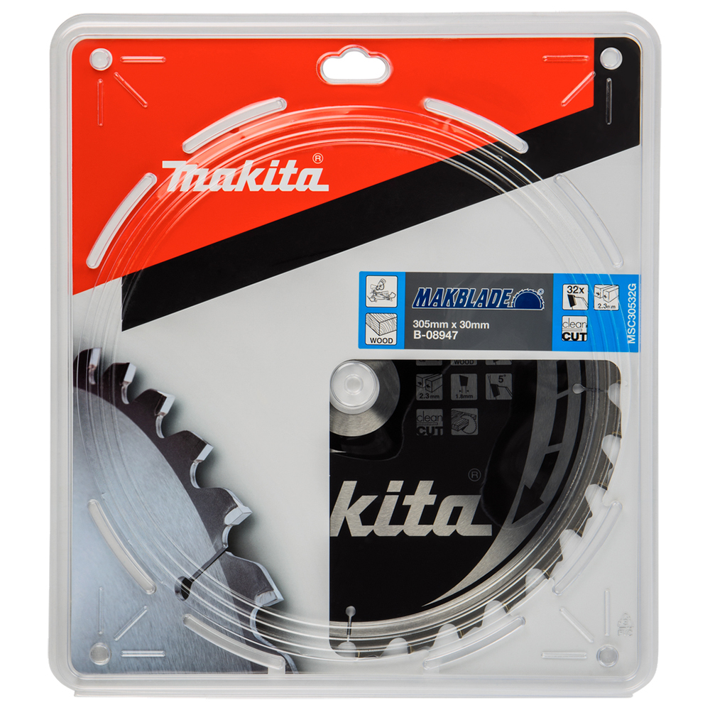 Пиляльний диск Makita MAKBlade: дерево 305 мм 32 зуба (B-08947) Пиляльний диск Makita MAKBlade: дерево 305 мм 32 зуба (B-08947)