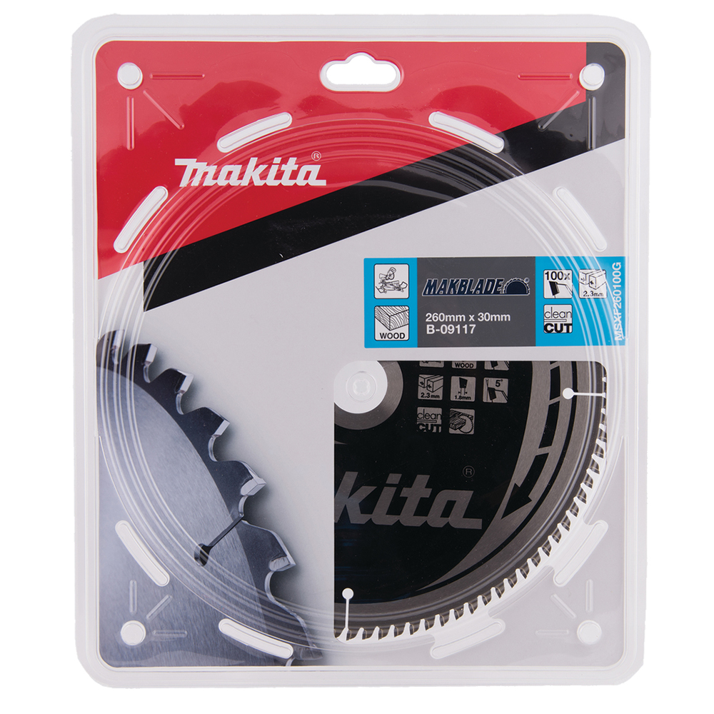 Пиляльний диск Makita MAKBlade: дерево 260 мм 100 зубів (B-09117) Пиляльний диск Makita MAKBlade: дерево 260 мм 100 зубів (B-09117)