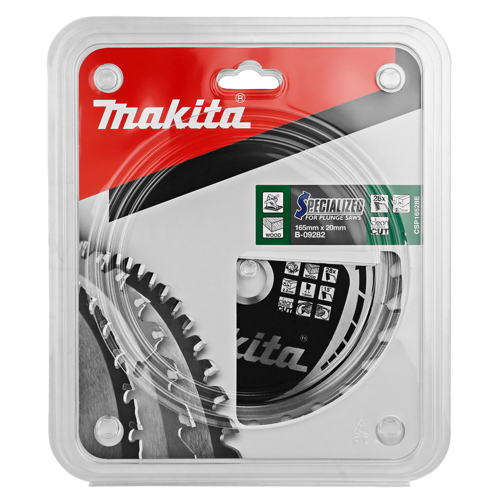 Пиляльний диск Makita SPECIALIZED: дерево, для занурювальних пил 165x20 мм 28T (B-09282) Пиляльний диск Makita SPECIALIZED: дерево, для занурювальних пил 165x20 мм 28T (B-09282)