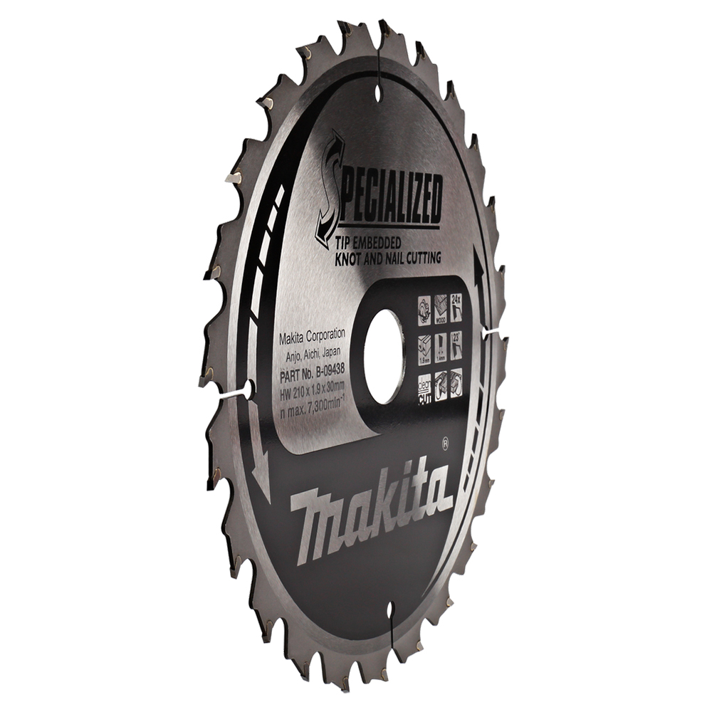 Пиляльний диск SPECIALIZED: дерево з цвяхами 210x30/25 мм 24T Makita (B-09438) Пиляльний диск SPECIALIZED: дерево з цвяхами 210x30/25 мм 24T Makita (B-09438)