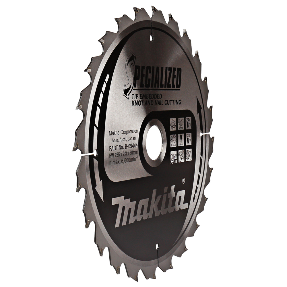 Пиляльний диск SPECIALIZED: дерево 235x30 мм 24T Makita (B-09444) Пиляльний диск SPECIALIZED: дерево 235x30 мм 24T Makita (B-09444)