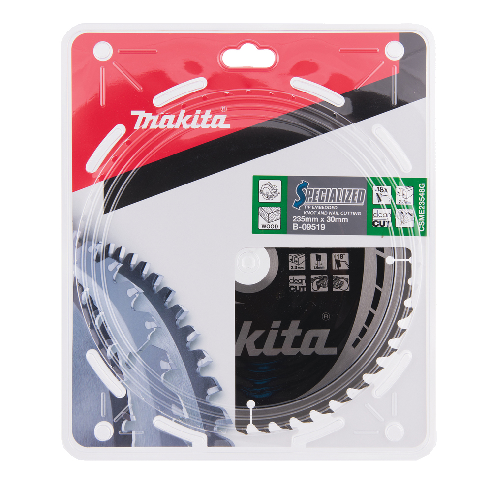 Пиляльний диск Makita SPECIALIZED: дерево з цвяхами 235x30 мм 48 зубів (B-09519) Пиляльний диск Makita SPECIALIZED: дерево з цвяхами 235x30 мм 48 зубів (B-09519)