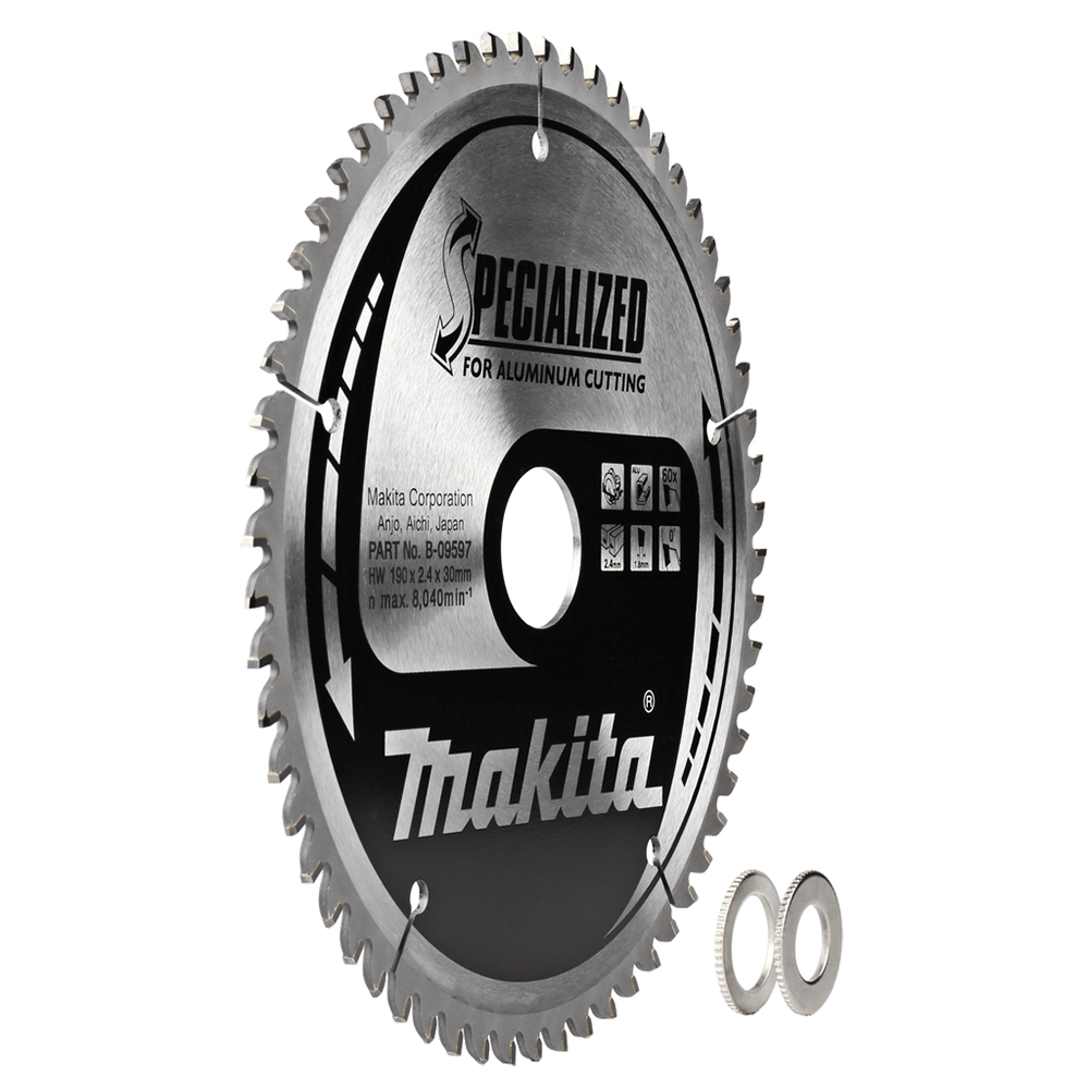 Пиляльний диск Makita: алюміній, ламінат 190х30 мм 60 зубів (B-09597) Пиляльний диск Makita: алюміній, ламінат 190х30 мм 60 зубів (B-09597)