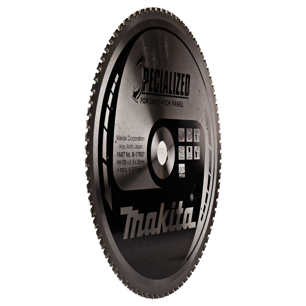 Пиляльний диск SPECIALIZED: сендвіч-панелі 355х30 мм 80Т Makita (B-17697) Пиляльний диск SPECIALIZED: сендвіч-панелі 355х30 мм 80Т Makita (B-17697)