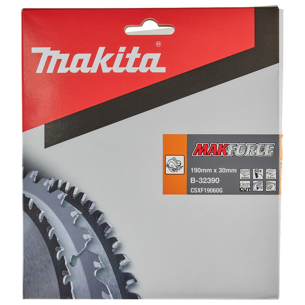 Пиляльний диск Makita MAKForce: дерево 190 мм 60 зубів (B-32390) Пиляльний диск Makita MAKForce: дерево 190 мм 60 зубів (B-32390)