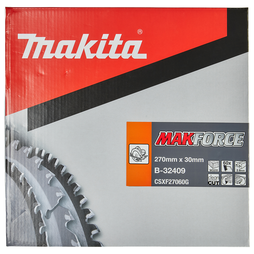 Пиляльний диск MAKForce 270x30 мм 60Т: дерево Makita (B-32409) Пиляльний диск MAKForce 270x30 мм 60Т: дерево Makita (B-32409)