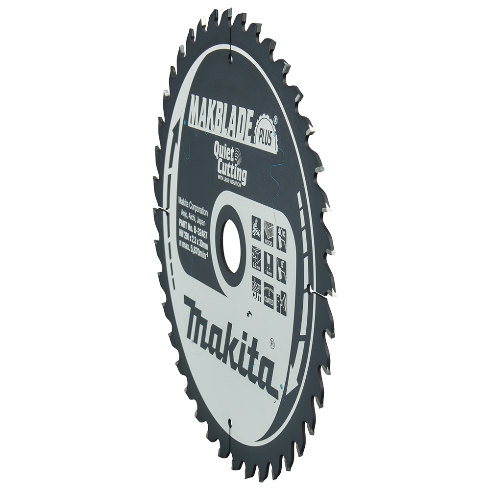 Пиляльний диск по деревині MAKBlade PLUS 260x30 мм 40T Makita (B-32487) Пиляльний диск по деревині MAKBlade PLUS 260x30 мм 40T Makita (B-32487)