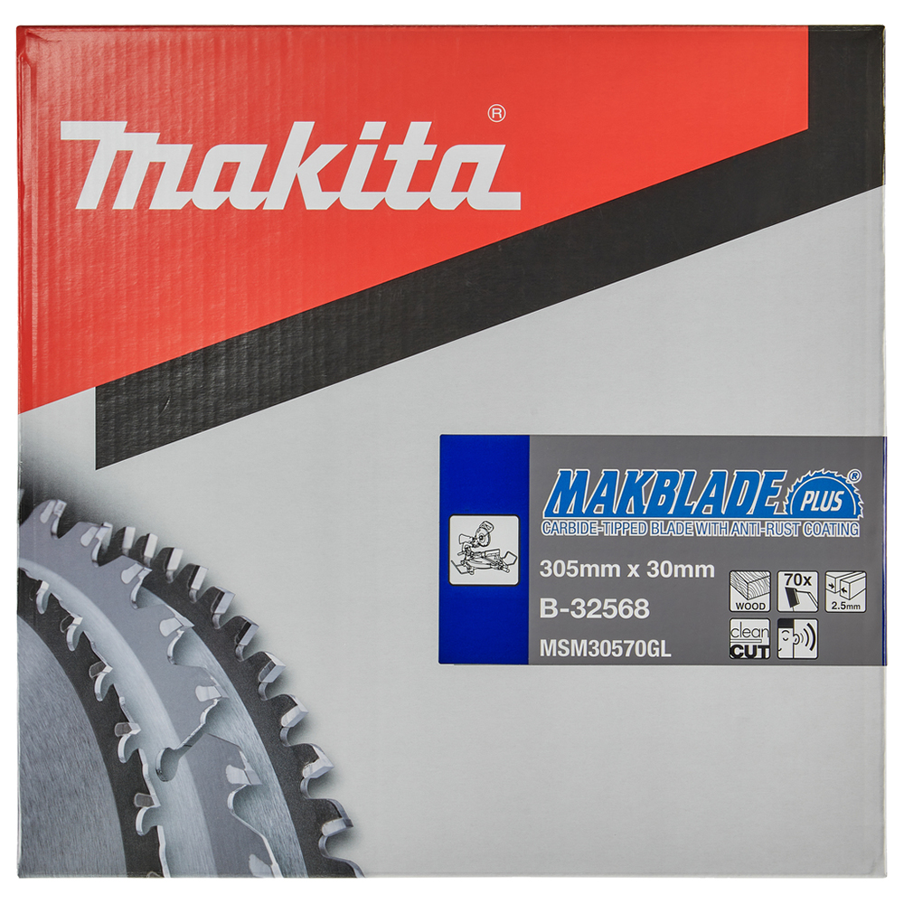 Пиляльний диск по деревині MAKBlade PLUS 305x30 мм 70T Makita (B-32568) Пиляльний диск по деревині MAKBlade PLUS 305x30 мм 70T Makita (B-32568)