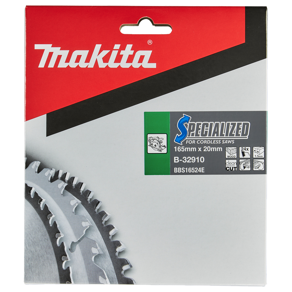 Пиляльний диск Makita SPECIALIZED: дерево 165х20 мм 24 зуба (B-32910) Пиляльний диск Makita SPECIALIZED: дерево 165х20 мм 24 зуба (B-32910)