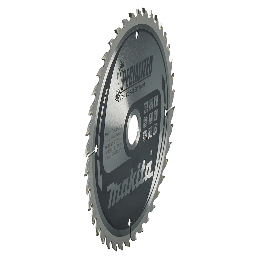 Пиляльний диск SPECIALIZED для акум. пил 165x20 мм 40Т: дерево Makita (B-32954) Пиляльний диск SPECIALIZED для акум. пил 165x20 мм 40Т: дерево Makita (B-32954)
