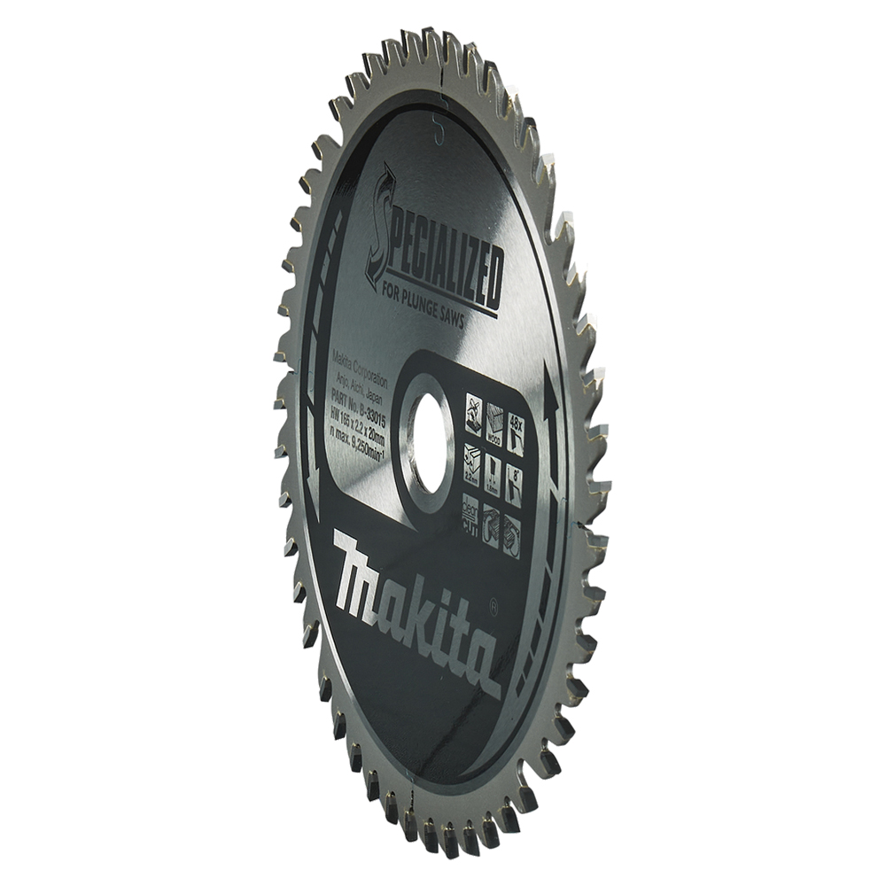 Пиляльний диск SPECIALIZED: дерево, для для занурювальних пил 165x20 мм 48T Makita (B-33015) Пиляльний диск SPECIALIZED: дерево, для для занурювальних пил 165x20 мм 48T Makita (B-33015)